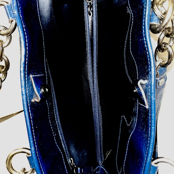 Coach Poppy Navy Blue Rare Hobo Bag with Both Tags - Picture 5 of 8